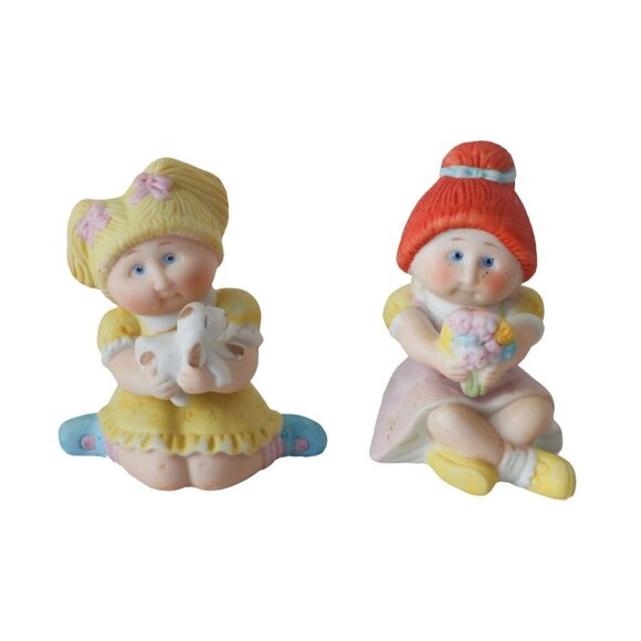 Vintage 1984 Cabbage Patch Kids Ceramic Figurines Set Of 4 - Picture 3 of 6